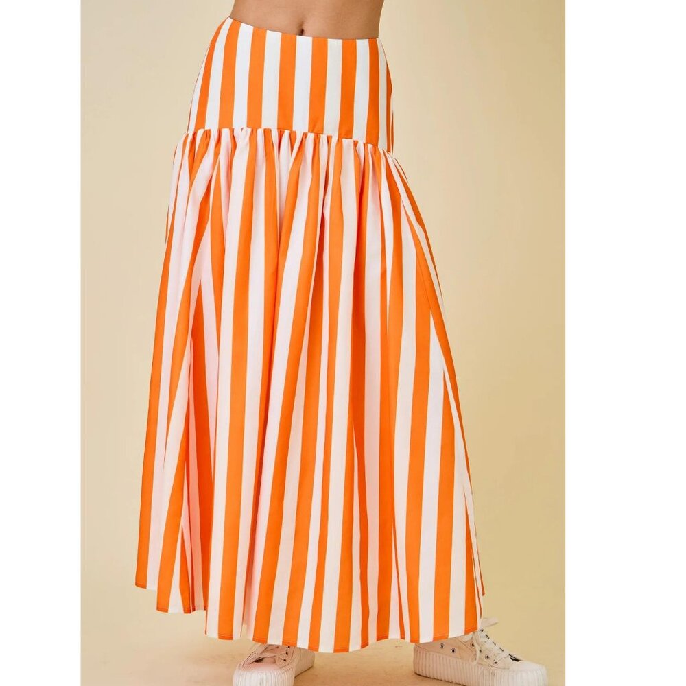 Game Day Striped Spirit Maxi Skirt